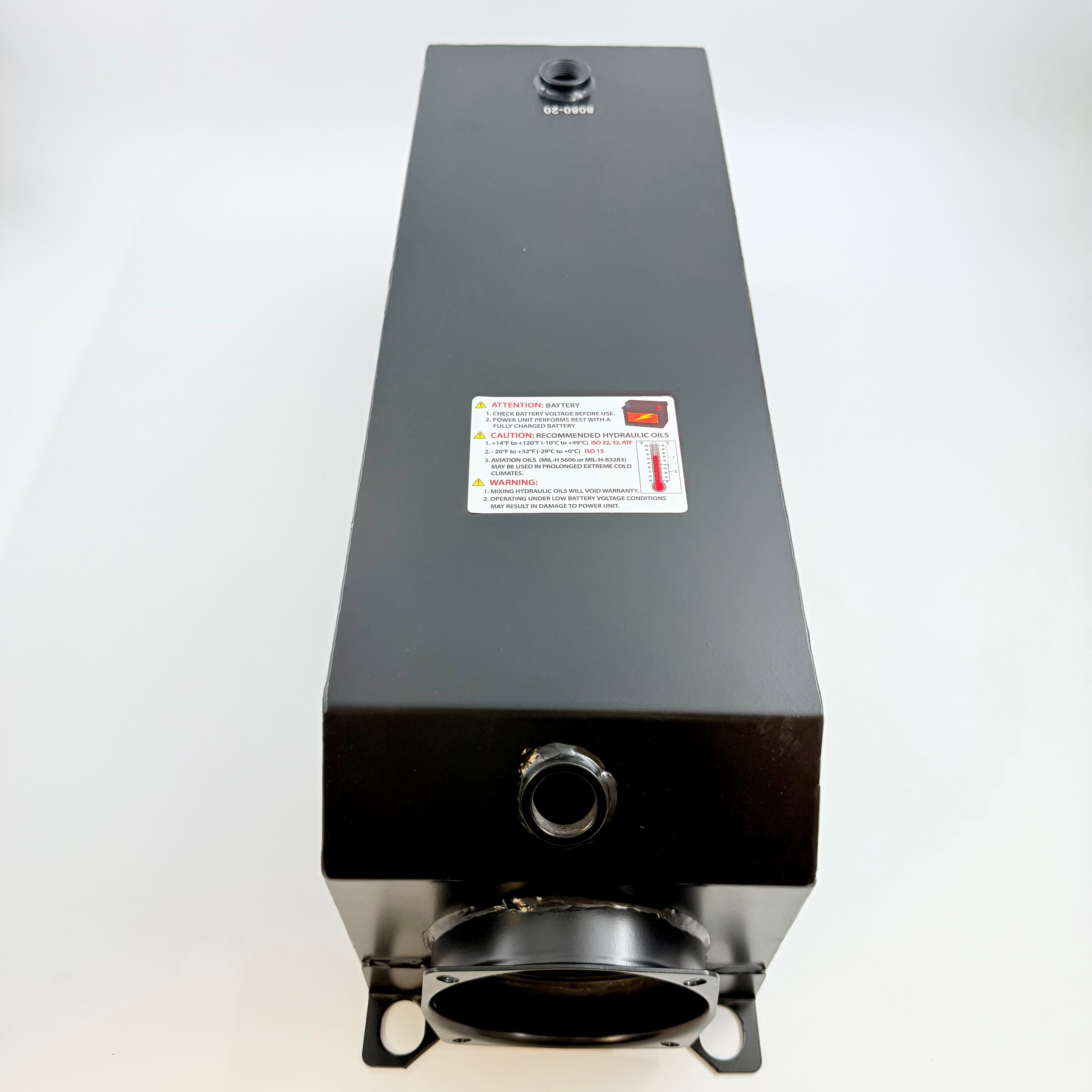 KTI Hydraulics 20 Quart Steel Square Tank Reservoir 8080-20