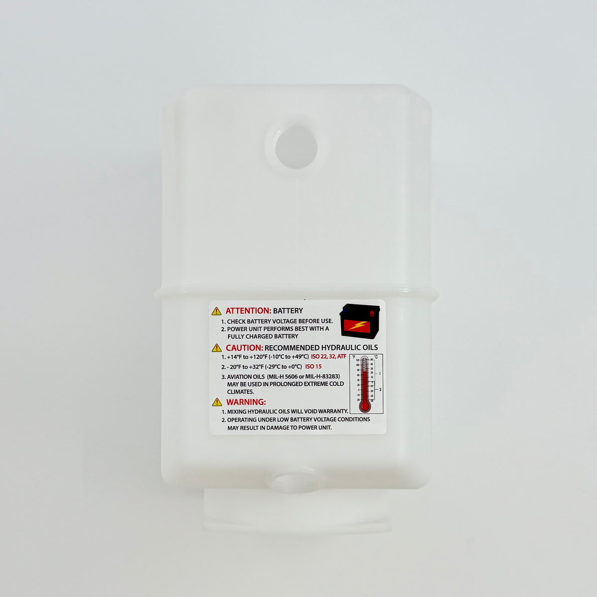 KTI Hydraulics 4 Quart Plastic Tank Reservoir 8181-5-4