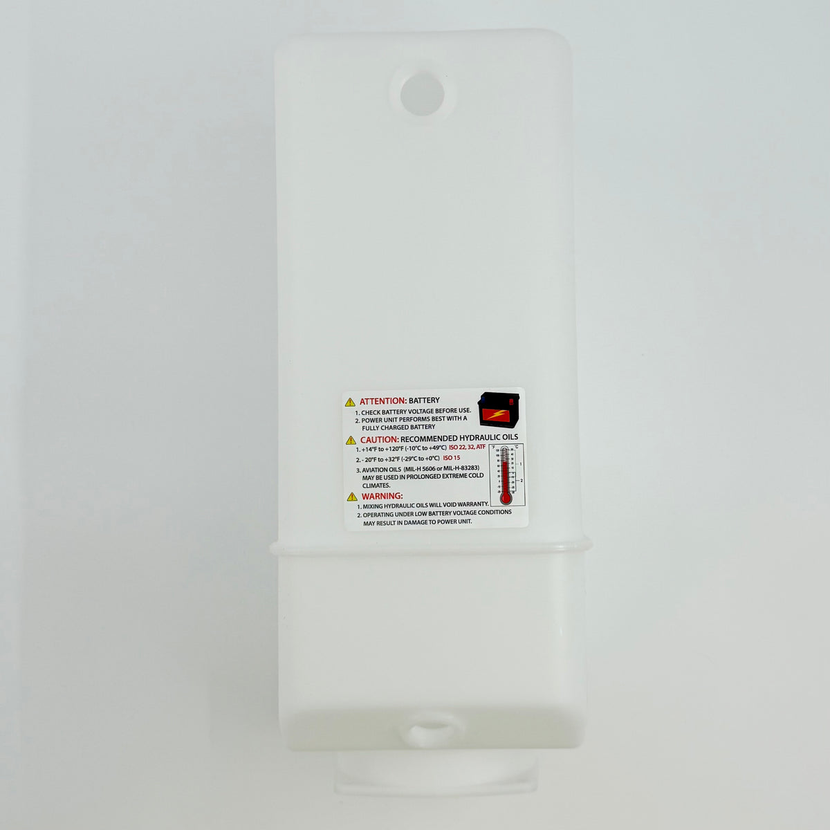 KTI Hydraulics 8 Quart Plastic Tank Reservoir 8282-8-5