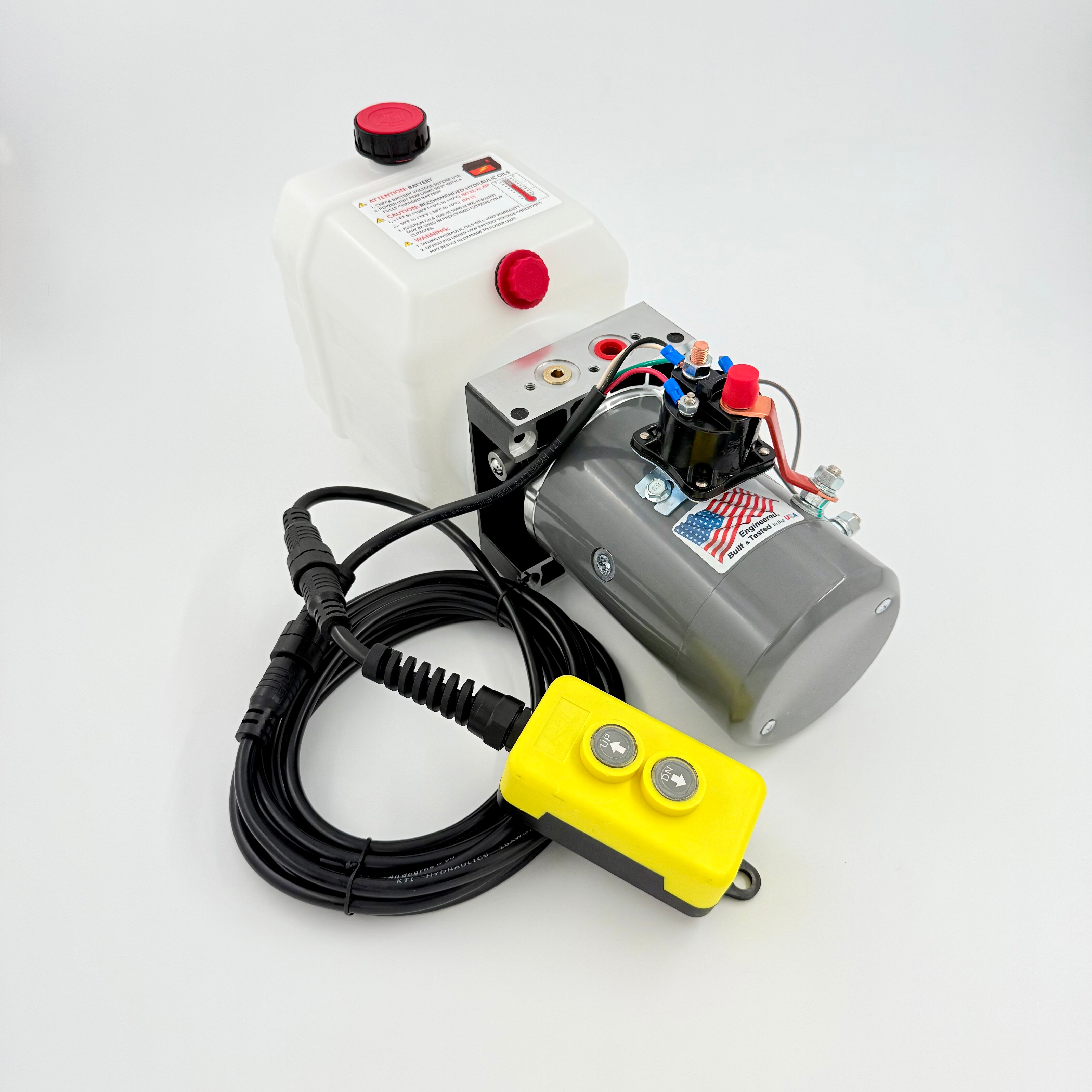 KTI DC23RA Single Acting Power Unit | 3‑Quart Hydraulic Pump 12V
