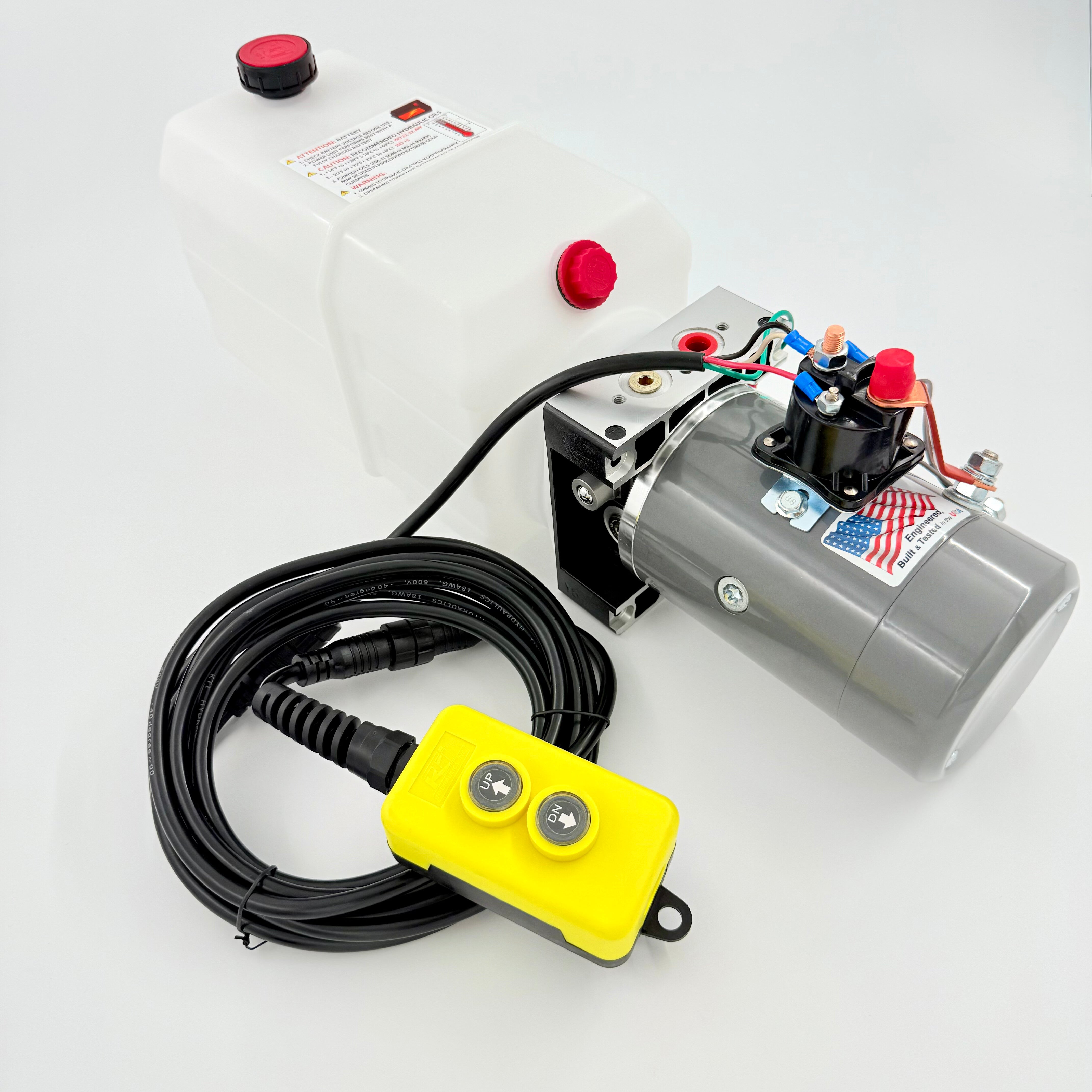 KTI DC26RA Single Acting Power Unit | 6‑Quart Hydraulic Pump 12V