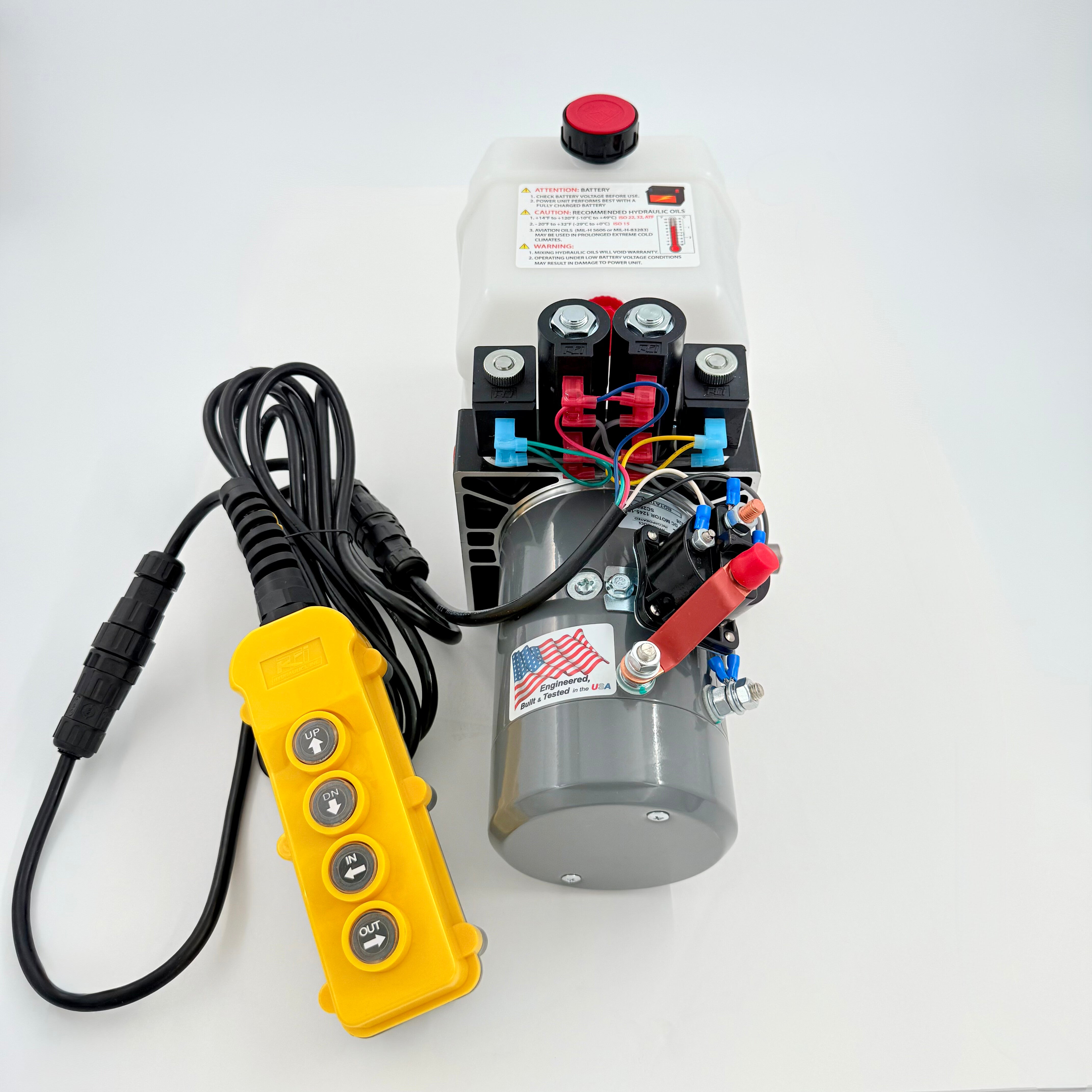 KTI DC43RA Dual-Double Acting Power Unit | 3‑Quart Hydraulic Pump 12V