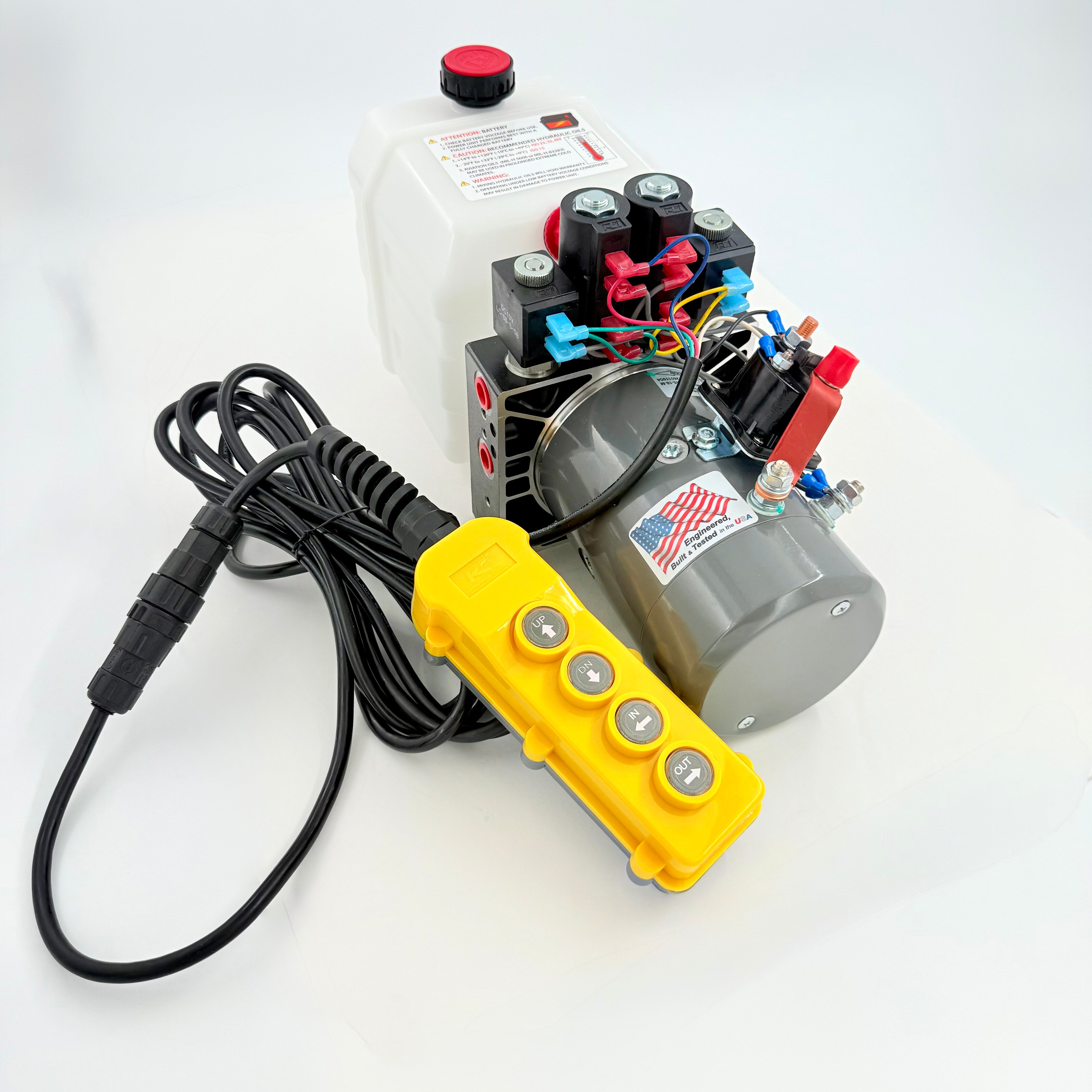 KTI DC43RA Dual-Double Acting Power Unit | 3‑Quart Hydraulic Pump 12V