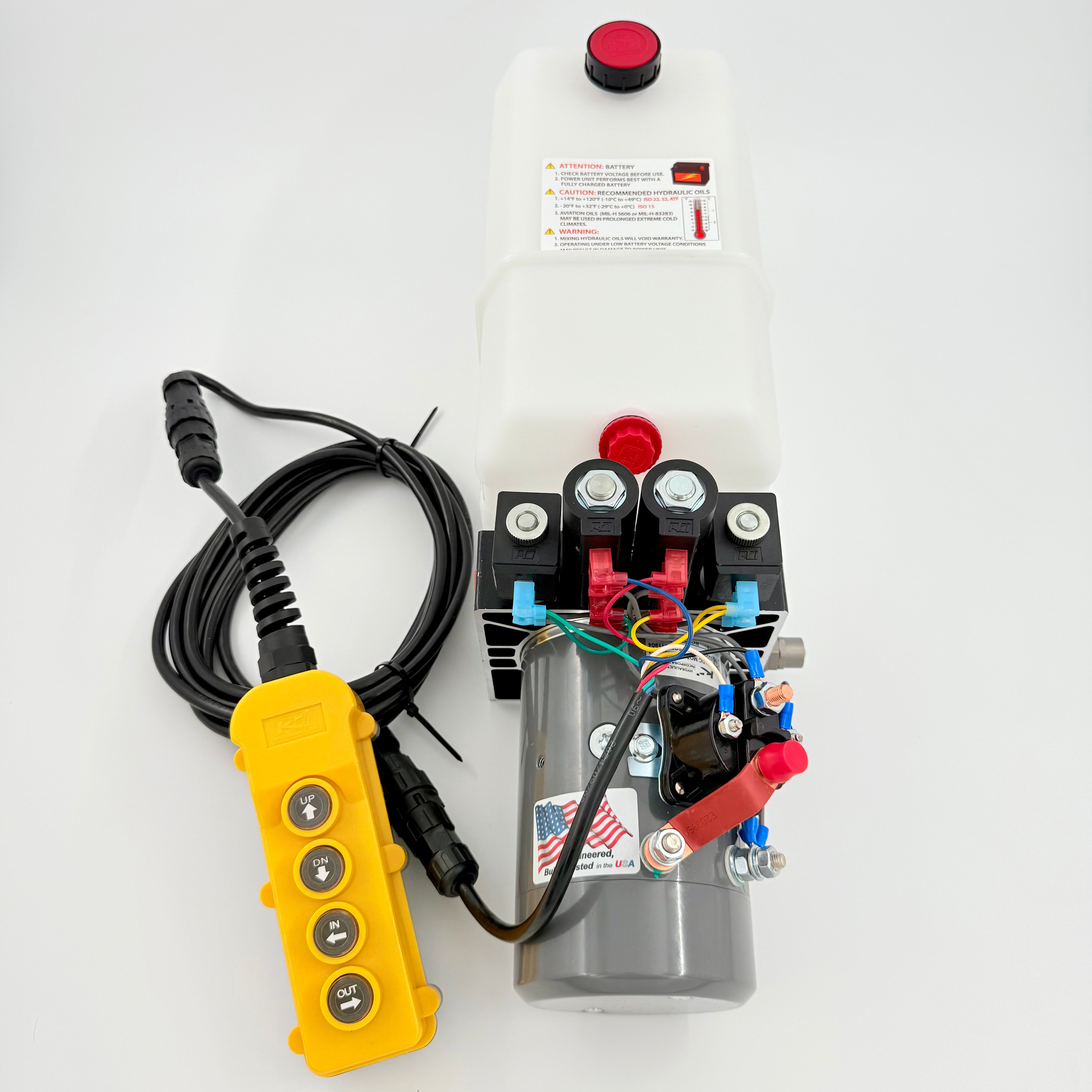 KTI DC46RA Dual-Double Acting Power Unit | 6‑Quart Hydraulic Pump 12V-4