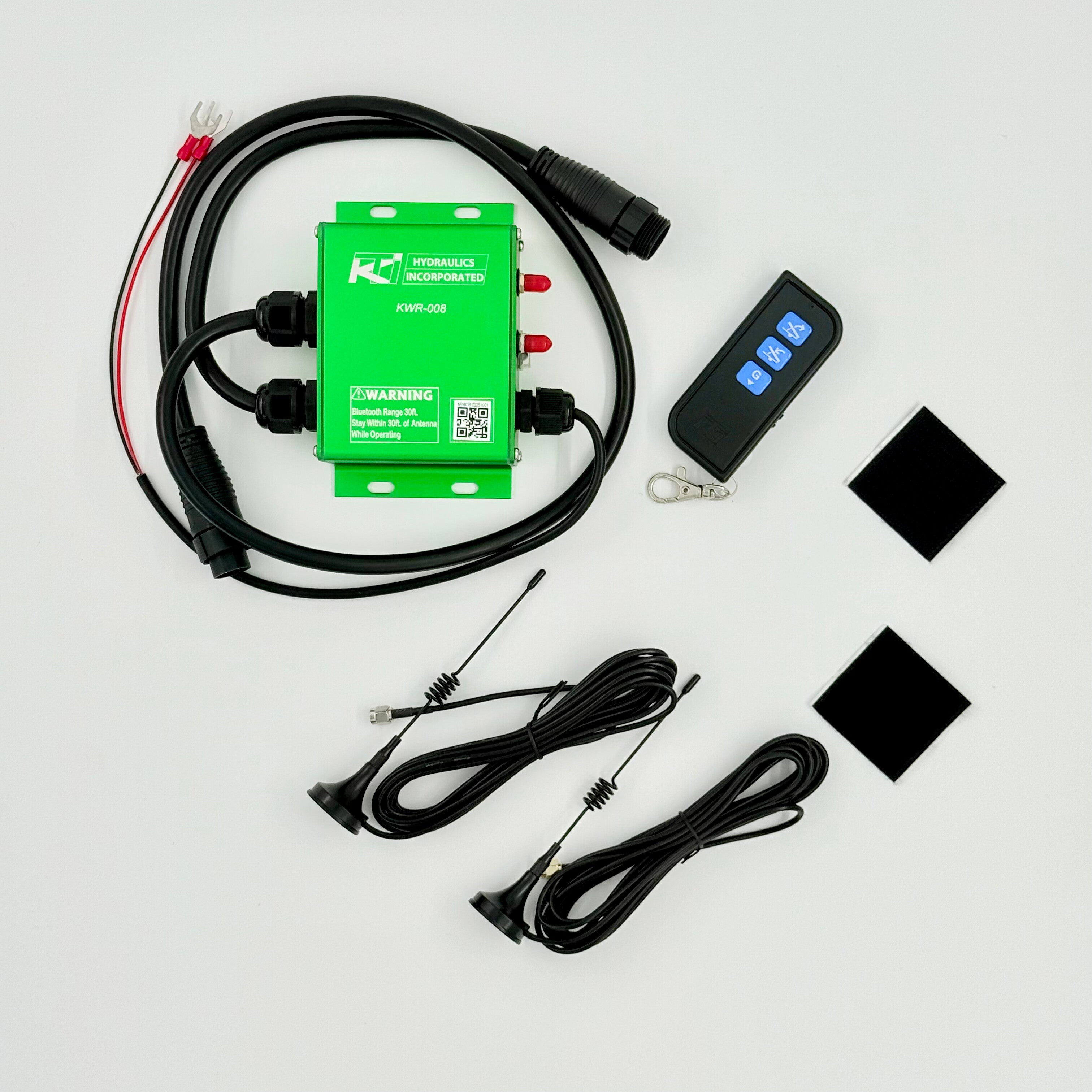 KTI KWR‑008 Wireless Remote Kit with Bluetooth | 3‑Button Hydraulic Controller