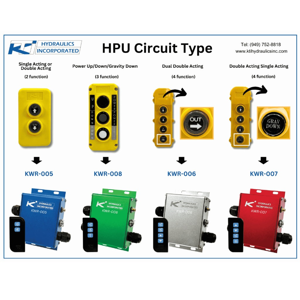 KTI Hydraulics 395‑55 2‑Button Pendant (UP/DOWN)-5
