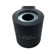 KTI Hydraulics 10v DC Round Coil Actuator, Dual Spade LC2-08-C-5B