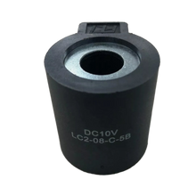 Load image into Gallery viewer, KTI Hydraulics LC2-08-C-5B 10v DC Round Coil Actuator, Dual Spade
