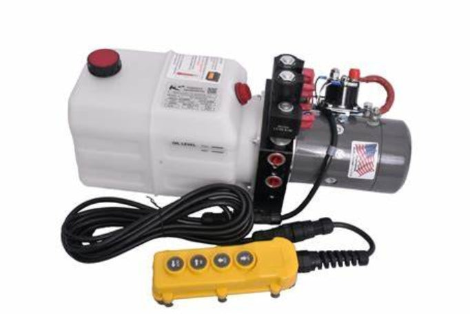 KTI DC44RA Dual-Double Acting Power Unit | 4‑Quart Hydraulic Pump 12V